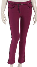 Load image into Gallery viewer, Chanel Soft Raspberry Jeans with Silver Plum Trim FR 40