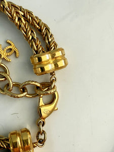 Chanel 19A 2019 Fall Paris Egypt Nile Collection Long Gold Rope Necklace Belt with Stones