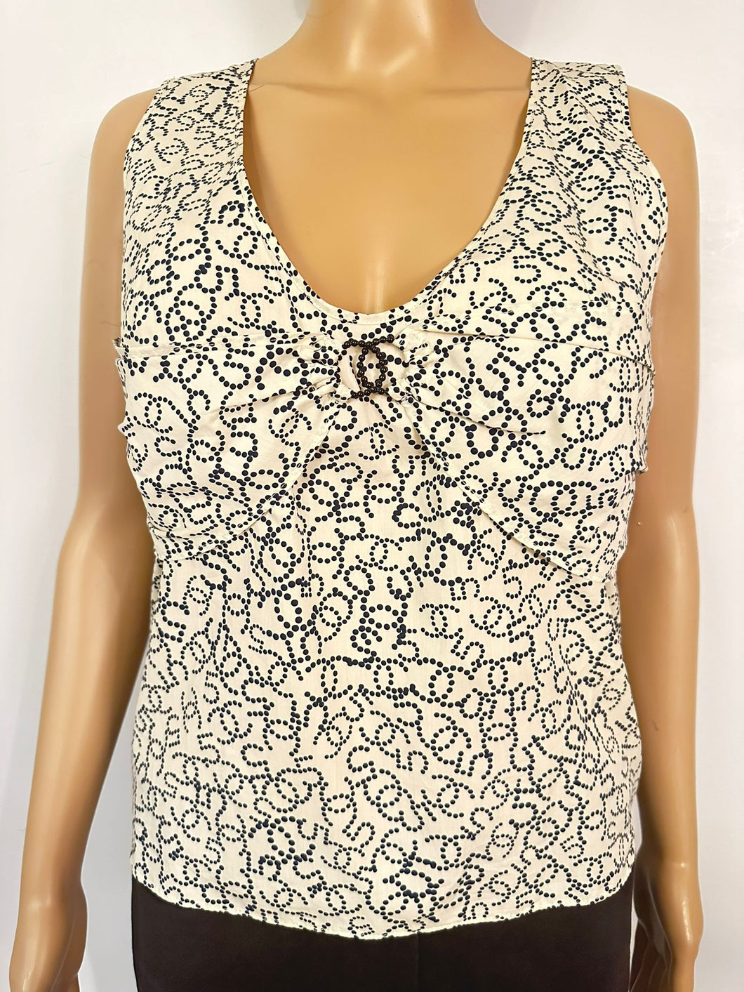 NWT Chanel 06P CC Logos Blouse FR 40 US 4/6