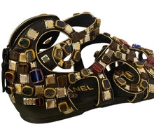 Load image into Gallery viewer, Rare Chanel 11A Paris-Byzance Gladiator Multicolor Stone Sandals EU 39