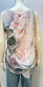 NWT Chanel 13C Runway Lightweight Layered Silk Blouse FR 40 US 6