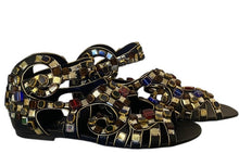 Load image into Gallery viewer, Rare Chanel 11A Paris-Byzance Gladiator Multicolor Stone Sandals EU 39