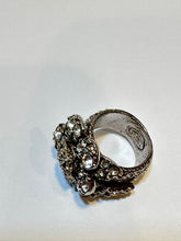 Load image into Gallery viewer, Chanel 2010 Crystal Camellia Flower Cocktail Ring Size 6.5