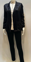 Load image into Gallery viewer, Versatile Casual Chanel 02P Black Satin Jacket FR 38