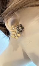 Load image into Gallery viewer, Chanel 10P 2010 Spring Camellia Flower Cluster Pierced Earrings