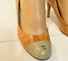 Load image into Gallery viewer, Chanel Leather Polished Wood Design Heels EU 38 US 7/7.5