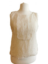 Load image into Gallery viewer, Chanel Silk Crinkled Crepe Light Beige Blouse Top FR 42 US 6/8