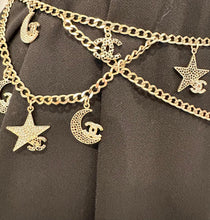 Load image into Gallery viewer, Rare Chanel 08P 2008 Spring Runway Stars Moon Gold Crystals Belt/Necklace