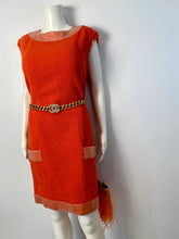 Load image into Gallery viewer, Chanel 08C Resort Cruise Coral Fringe Dress Jacket Tweed Sequin Set FR 42 US 8/10