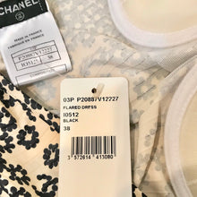 Load image into Gallery viewer, NWT Vintage Stretchy Chanel halter top swimwear 03P, 2003 Spring coverup dress beige black FR 38 US 2/4