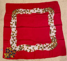 Load image into Gallery viewer, Vintage Chanel Jewel Gripoix Pearls Silk Scarf 34&quot;x34&quot;
