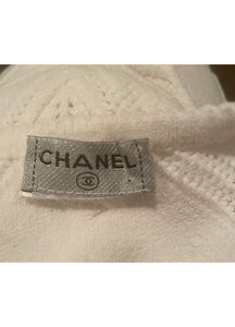 Chanel White 05S, 2005 Summer Resort Woven Crochet Sumner Dress US 2/4