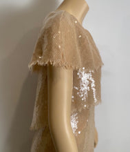 Load image into Gallery viewer, Chanel 08P 2008 Spring Beige Sequin Cocktail Dress FR 36 US 4