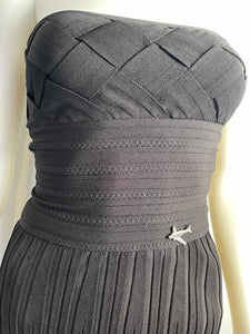 Chanel 08C 2008 Cruise Black Pleated Skirt Set Dress FR 36 US 4