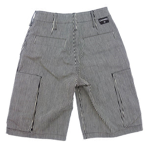 Chanel 08C 2008 Cruise Resort Pinstripe Denim Blue cargo Shorts FR 36 US 4