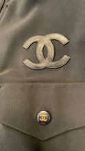 Load image into Gallery viewer, Vintage Chanel Boutique Black CC short mini zip up Dress US 10