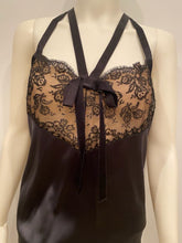 Load image into Gallery viewer, Rare Chanel 05P, 2005 Spring Black Satin Lace Blouse Top FR 36 US 6/8