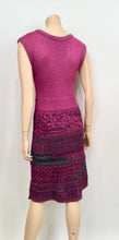 Load image into Gallery viewer, Chanel knit Pink raspberry navy blue gray Dress FR 42 US 6/8