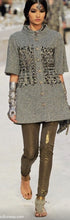 Load image into Gallery viewer, Chanel 12A, 2012 Fall Paris Bombay Stretchy Gold Metallic Pants Leggings FR 40 US 4/6