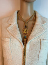 Load image into Gallery viewer, Chanel 19A 2019 Fall Paris Egypt Nile Collection Long Gold Rope Necklace with Stones
