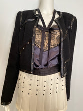 Load image into Gallery viewer, Rare Chanel 05P, 2005 Spring Black Satin Lace Blouse Top FR 36 US 6/8