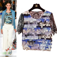 Load image into Gallery viewer, NWT Chanel 16C, 2016 Cruise Resort Paris Seoul Multicolor Lace Top FR 36