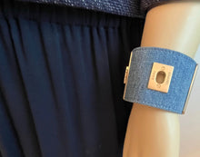 Load image into Gallery viewer, Chanel 17P 2017 Spring Denim Cuff Bracelet