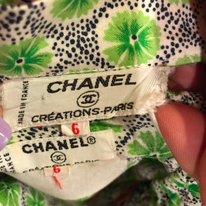 Vintage 1980’s Chanel Creations Paris 2 piece Skirt Boho Set Size 6