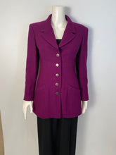 Load image into Gallery viewer, 97A, 1997 Fall Chanel Vintage Merlot Jacket Blazer FR 40 US 4
