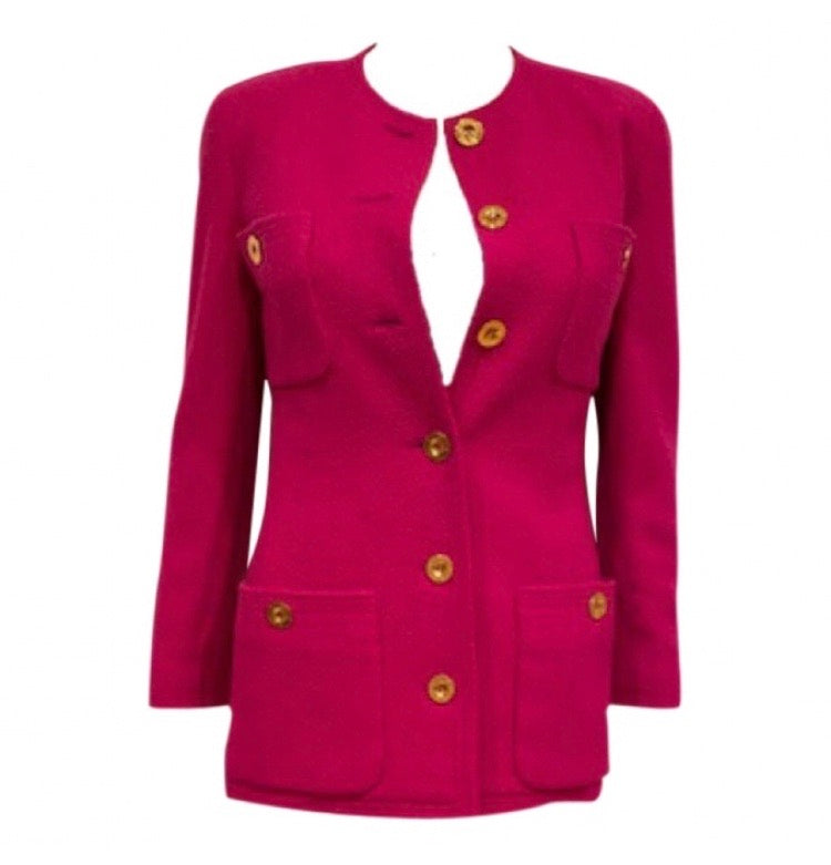 16 Chanel Pink Jacket/Coat ideas  pink jacket, pink chanel, chanel