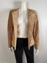 Load image into Gallery viewer, Vintage 00C, 2000 Cruise Chanel Identification Leather/Suede Rawhide Tan Jacket FR 36 US 4