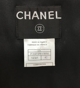 Chanel 03C 2003 Cruise Resort Silk Charmeuse Vest with black sequins FR 42