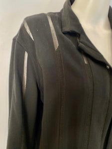 Vintage Chanel 99P, 1999 Spring Black Cardigan Coat Jacket FR 38 US 6