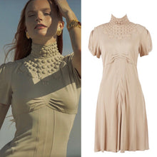 Load image into Gallery viewer, Chanel 07A 2007 Fall Autumn short sleeve blush beige dress FR 38 US 4