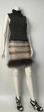 Load image into Gallery viewer, Chanel 05A 2005 Fall Gray Metallic Knit Sleeveless Turtleneck Sweater Top FR 38