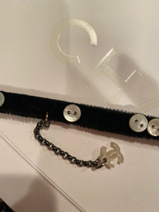 Chanel 03P, 2003 Spring extra long black buttons wrap around belt sz 80/32