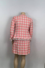 Load image into Gallery viewer, Chanel 04C, 2004 Cruise Resort tweed Chiffon Pink Taupe Jacket Skirt Suit Set FR 46 US 10/12