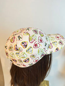 Chanel 06P, 2006 Spring CC Coco logo hearts pink multicolor cotton Hat Baseball Cap