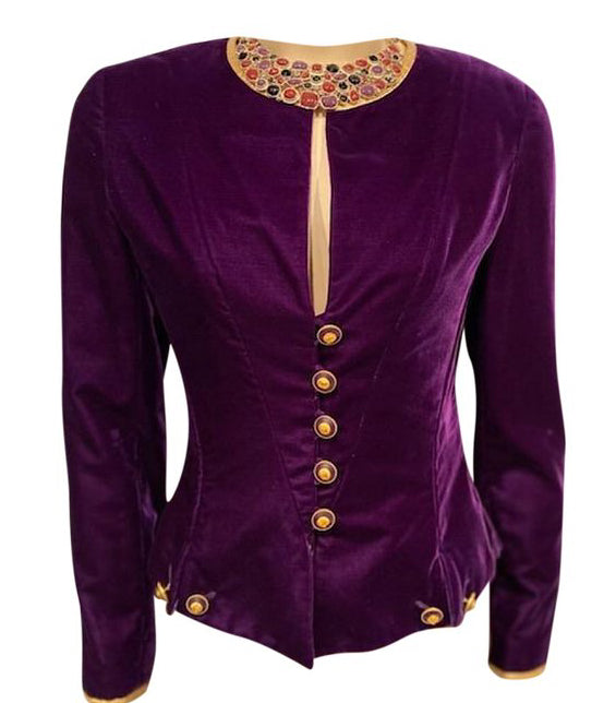 Chanel velvet jacket shop