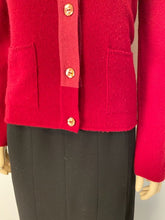 Load image into Gallery viewer, Vintage Chanel 98A, 1998 Fall Maroon Brick Red Cashmere Cardigan Sweater FR 38 US 4/6