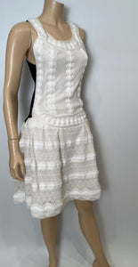 Chanel 2015 Spring Summer Delicate White and Black Dress FR 38 US 4/6