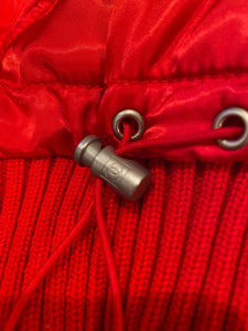 Chanel Identification 03A 2003 Fall Bomber Jacket Red Reversible CC Logo Sport Coat FR 38