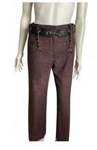 Load image into Gallery viewer, Chanel 05A 2005 Fall Tiny Pink Black Checks Pants Trousers FR 34 US 2/4
