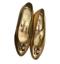 Load image into Gallery viewer, Vintage Chanel Metallic Gold Gripoix beaded Ballet Ballerina Flats Shoes EU 36 US 5/5.5