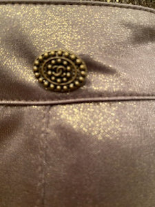Chanel 12A, 2012 Paris Bombay Fall Stretchy Gold Metallic Pants Leggings FR 38 US 4/6