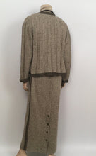 Load image into Gallery viewer, Chanel Vintage 98A, 1998 Fall Tweed Pleated Beige Taupe Jacket Maxi Skirt Set US 4/6