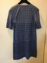 Load image into Gallery viewer, Chanel Blue White Silver Sparkle Geometric Stretch Dress FR 36 US 2/4/6