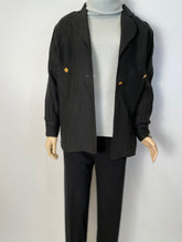 Load image into Gallery viewer, Chanel vintage 80’s/90’s black linen jacket US 4/6/8/10