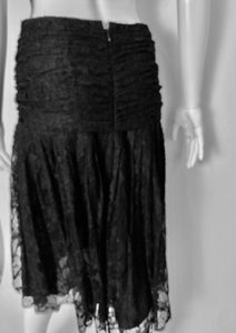 Chanel 05A, 2005 Fall Black Lace Dress/Skirt FR 38