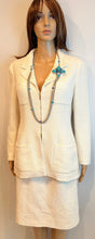 Load image into Gallery viewer, Chanel 07A 2007 Fall Turquoise Multi-Strand Tweed Crystal CC Silver Metal Necklace/Belt/Pin/Brooch